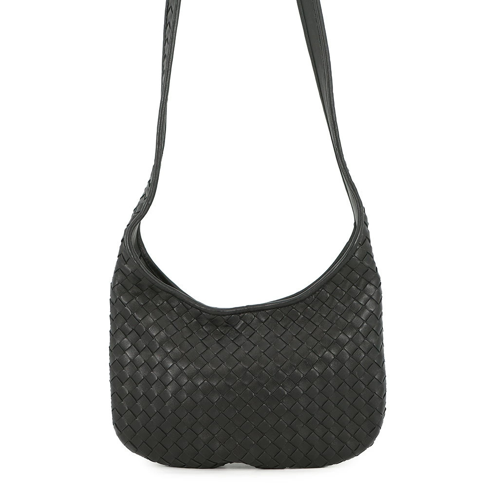Bottega Veneta Shoulder Bag Intrecciato Veneto Lambskin Black